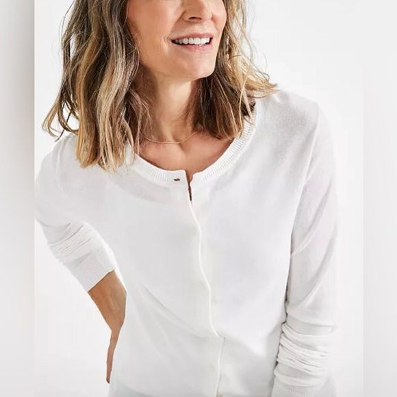 Style & Co Women’s PALE PINK Cardigan Crewneck NEW with Tags in Size Large - Picture 12 of 14